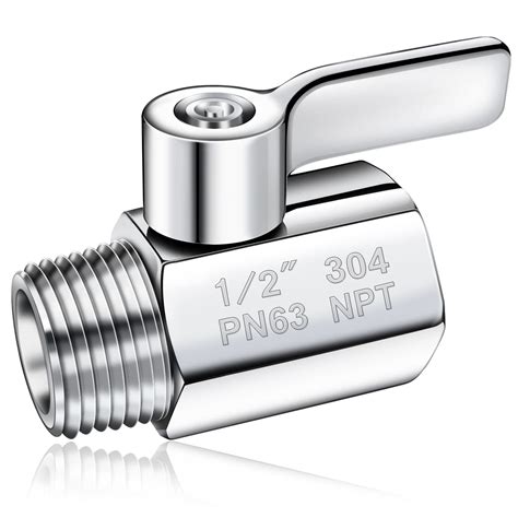 Buy Shower Head Shut Off Valve 304 Stainless Steel Mini Ball Valve 1 2