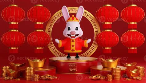 Illustration D De Lapins Mignons Pour Le Joyeux Nouvel An Chinois