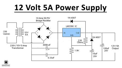12v 5a Regulated Power Supply Circuit