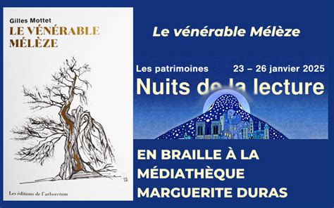 Les Nuits de la lecture en braille Médiathèque Marguerite Duras Paris