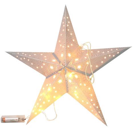 Zilveren Decoratie Kerstster Met Verlichting 40 Cm Bestellen