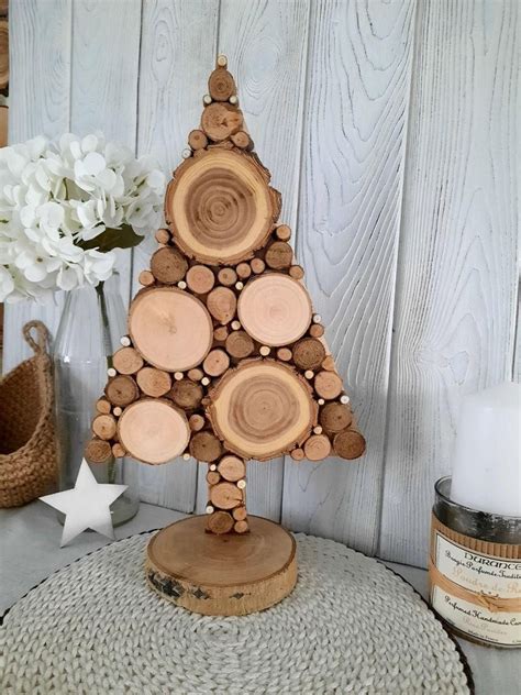 Wood Slice Christmas Tree Wood Christmas Decor Natural Christmas