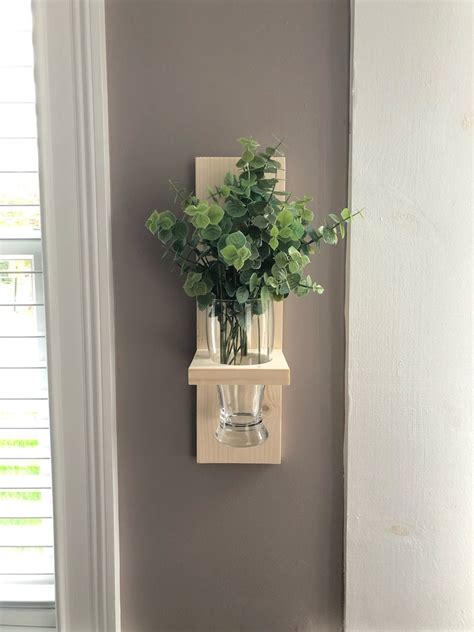 Large Wall Hanging Vase Sconce Plant Propagation Flower Etsy