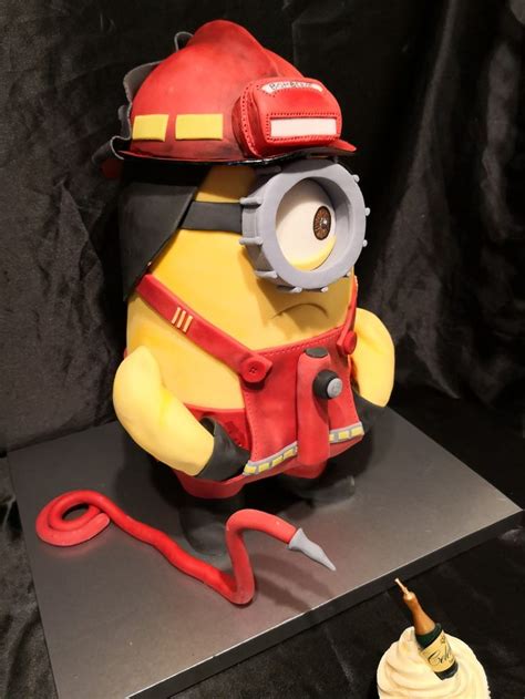 Minions Firefighter Cake Minions Minion Party Mandm Characters