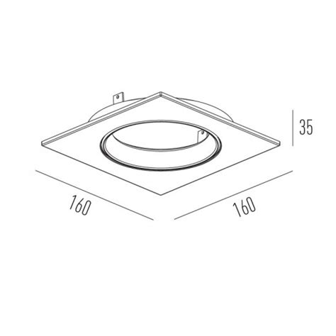 EMBUTIDO FACE PLANA ORIENTÁVEL AR111 INTERLIGHT IL 0157 GZ FOCCO