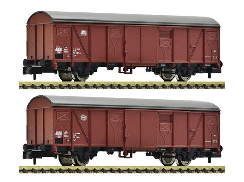 Fleischmann N Güterwagen Set gedeckte Güterwagen DB Epoche IV 2 teilig