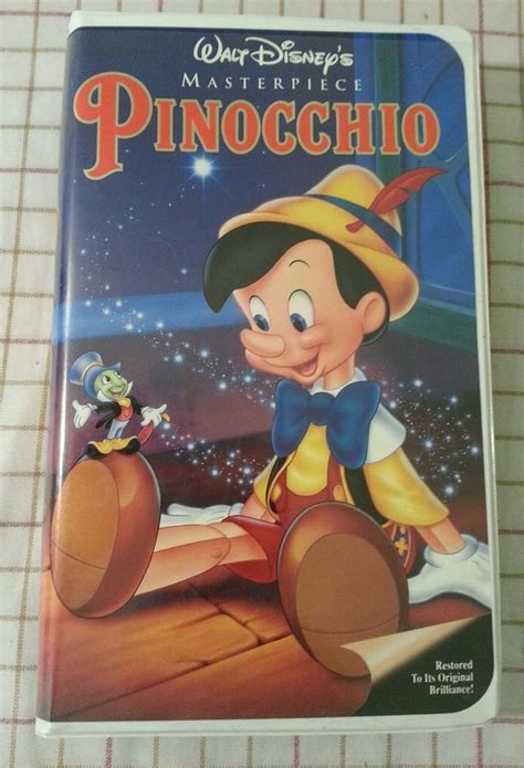 Pinocchio Vhs Rare Walt Disneys Masterpiece Collection 1993 Sealed Images And Photos Finder