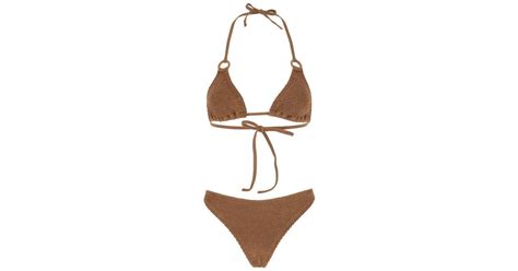Hunza G Eva Bikini With Ring Details In White Lyst
