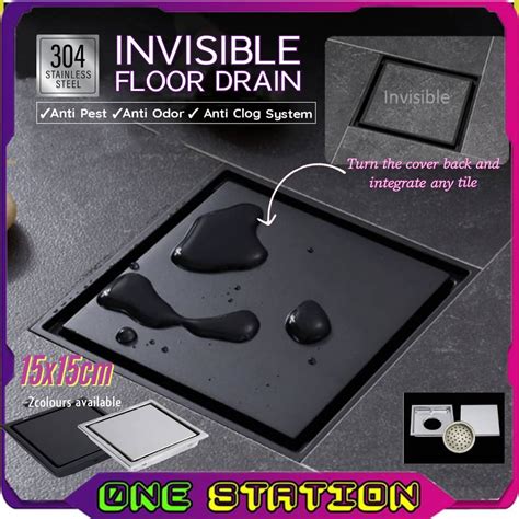 Invisible Floor Drain Stainless Steel Floor Grating With Cover Hidden