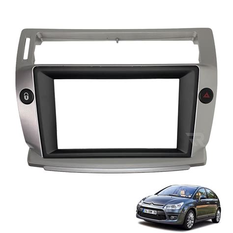 Moldura Painel DVD 2 Din MP5 Central Multimidia Citroen C4 Pallas 2006