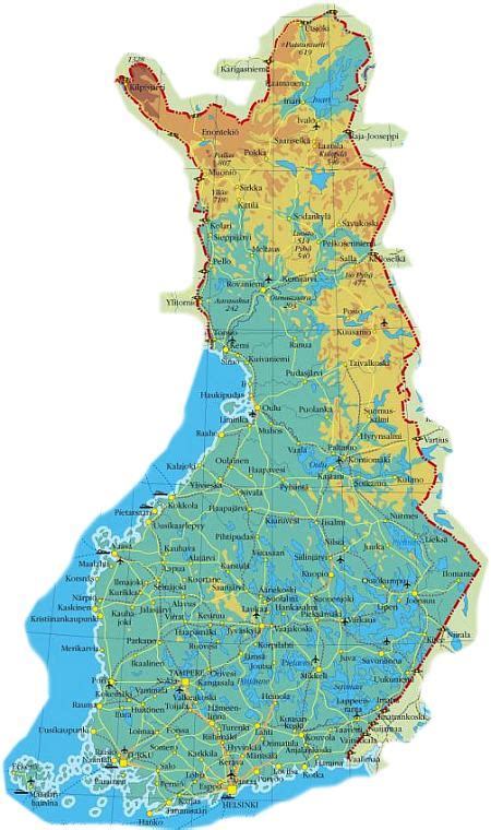 Suomen kaupunki kartat, karttoja, Helsingin kartta, Tampereen kartta, Turku