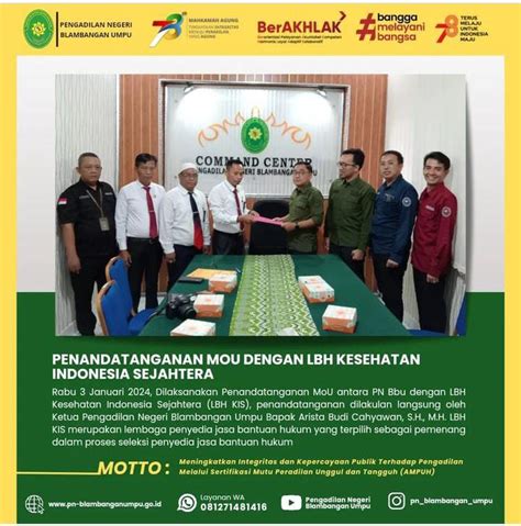 Penandatanganan Mou Dengan Lbh Kesehatan Indonesia Sejahtera