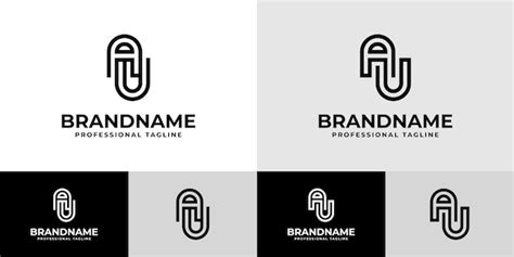 Modern initials au logotipo adequado para negócios iniciais au ou