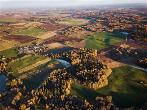 Premium Photo Aerial View Of Agricultural Field