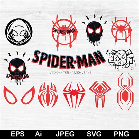 Spiderman Across the Spider Verse Logo SVG Spider Verse, PNG, DXF, Cut Files, Layered, Cricut ...