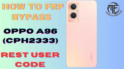 Oppo A Cph Frp Bypass How To Frp Bypass Oppo