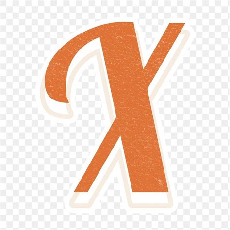 Letter X Retro Bold Font Typography