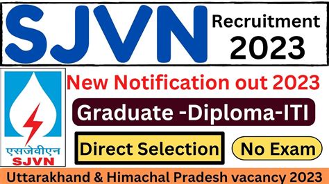 Sjvn Recruitment 2023 How To Apply Sjvn 2023 Sjvn Vacancy 2023