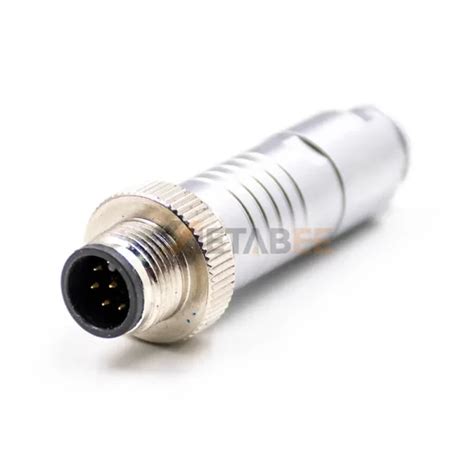 Shielded M12 8 Pole A Coded Male Field Wireable Connector MetabeeAI