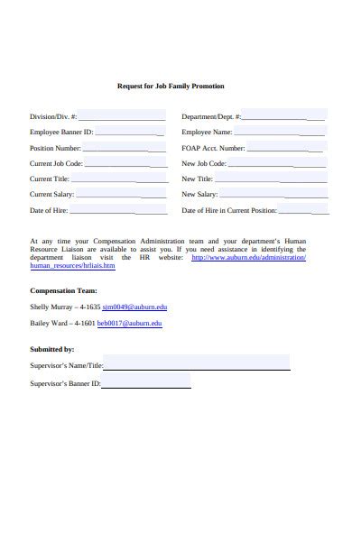 Free 50 Promotion Forms In Pdf Ms Word