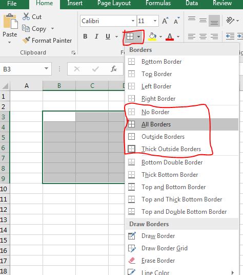 How To Apply Borders In Excel