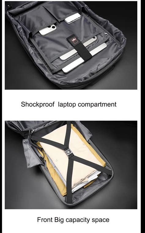 Anti Theft Hard Shell Laptop Backpack 15.6in Waterproof Expandable ...