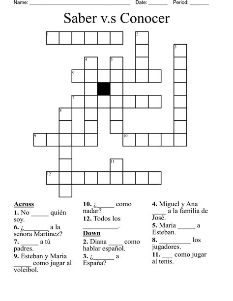 Saber O Conocer Worksheet 1 Answers