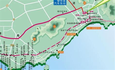 青岛十大景点分布图青岛旅游景点青岛景点线路图第3页大山谷图库