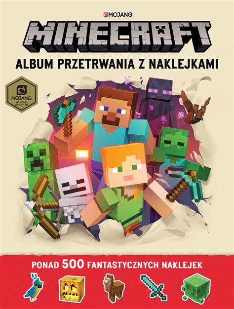 Minecraft Album przetrwania z naklejkami książka Książki Książki