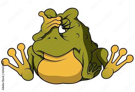 Sitting Frog Stock Vector | Adobe Stock