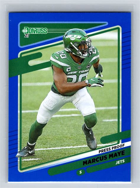 Panini Donruss Press Proof Blue Marcus Maye For Sale Online