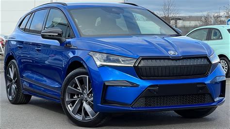 Brand New Skoda Enyaq 82kWh 80 SportLine Auto Race Blue Metallic YouTube