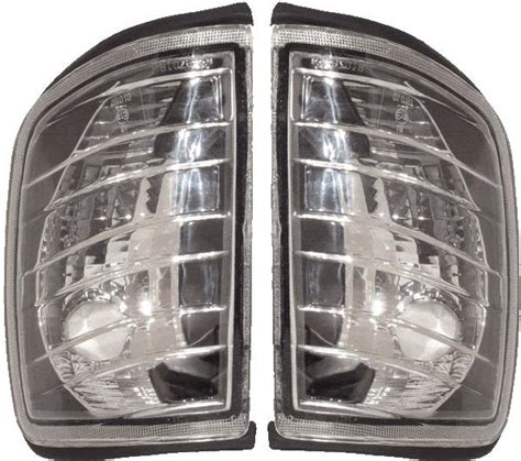 Front Indicators Clear Black Crystal-Look Pair For Mercedes W124 85-96 ...