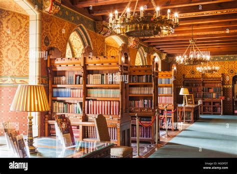 Wales, Cardiff, Cardiff Castle, The Library Stock Photo - Alamy