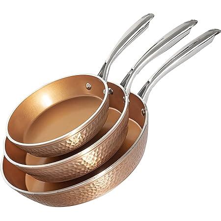 Amazon Gotham Steel Frying Pan Set Piece Nonstick Copper Fry