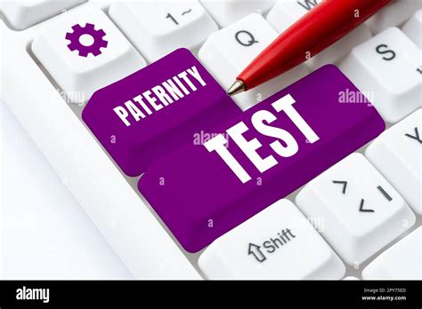 Cartello Di Testo Che Mostra Il Test Di Paternit Foto Concettuale Un