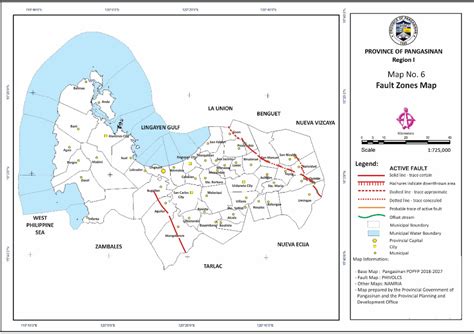 Fault Zones Map Pangasinan Provincial Planning And Development Office