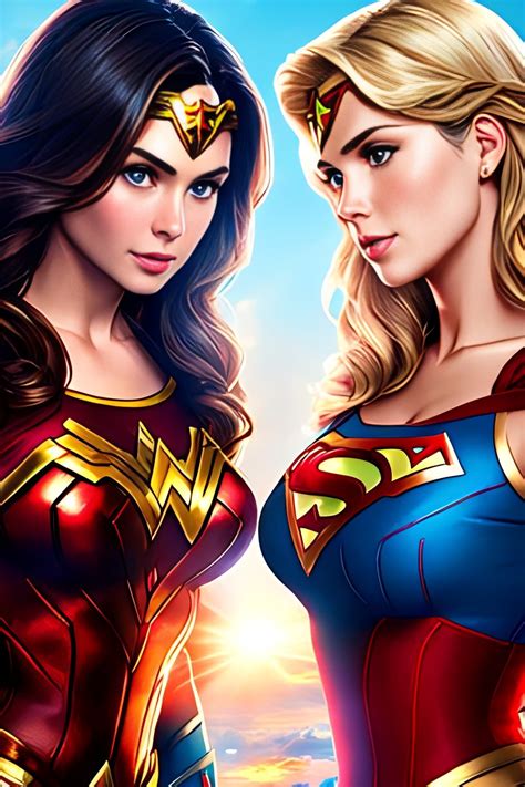 Wonder Woman And Supergirl Ai Art By Evandromarquesamv On Deviantart