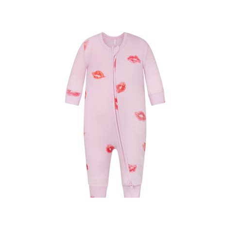 Skims Sleep Baby Onesie Cherry Blossom Lipstick