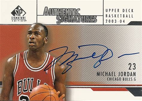 Michael Jordan 200304 Ud Sp Autographed Basketball Card