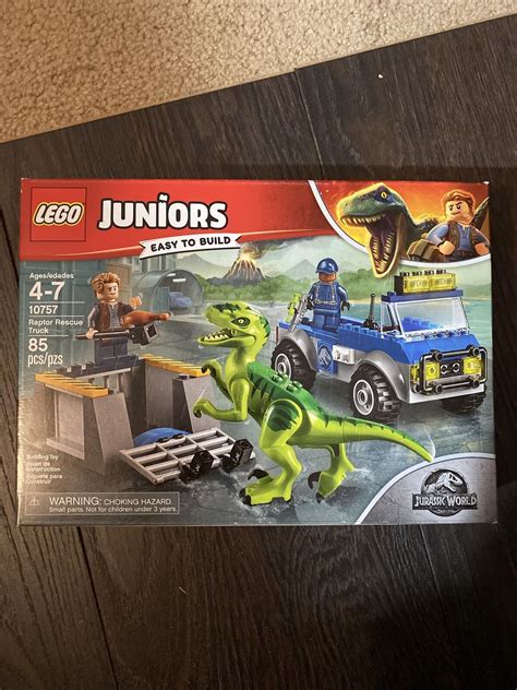 Lego Juniors Raptor Rescue Truck Building Play Set Jurassic