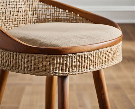 Handwoven Seagrass Meets Sandblasted Teak In The Stylish Ava Counter Stool Corley Designs