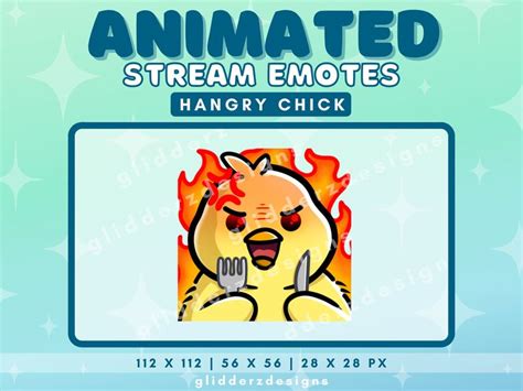 Twitch Animated Emote Hangry Animated Stream Emote Twitch Chick Emote