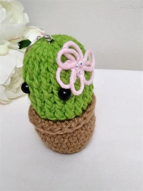 Amigurumi Cactus Llavero De Cactus Tejido A Mano Crochet Etsy