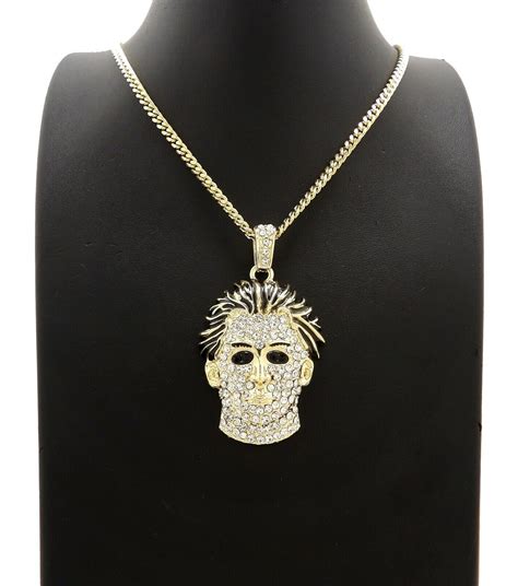 Moneybagg Yo Michael Myers Pendant With Various Length Cuban Chains Ebay