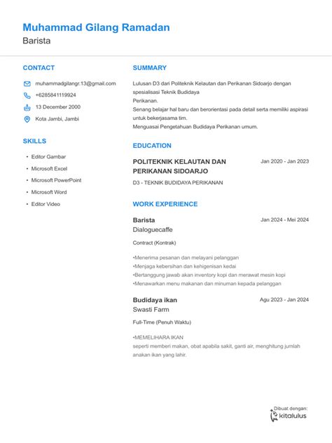 Cv Muhammad Gilang Ramadan Pdf