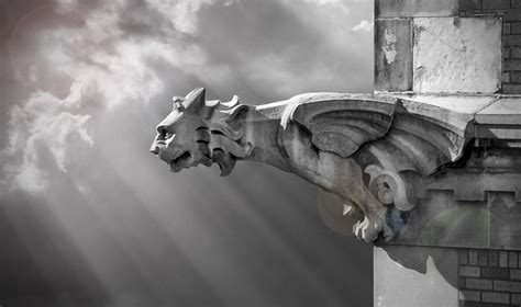 In architecture, a #Gargoyle is a carved stone grotesque, with a spout ...