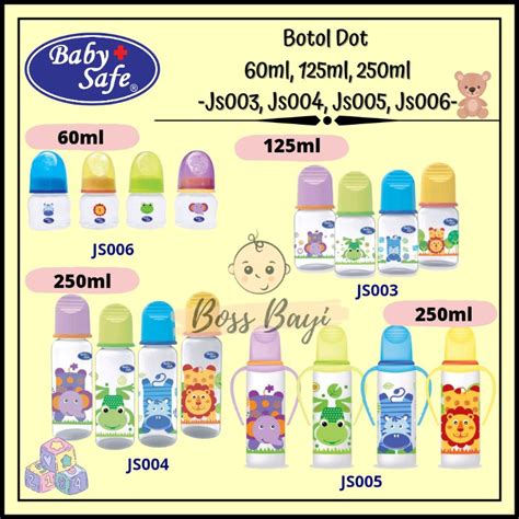 Jual BABY SAFE Feeding Bottle Baby 60ml 125ml 250ml Botol Susu Dot Bayi