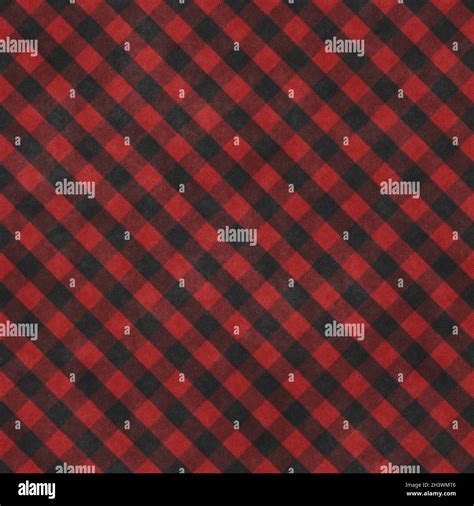 Natural Red Black Plaid Fabric Texture As Background Stock Photo Alamy