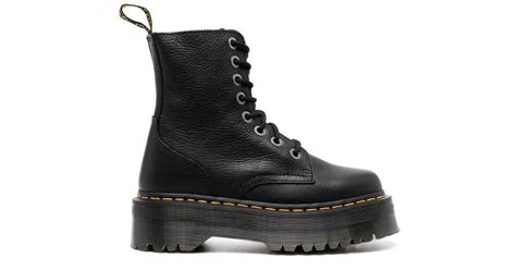 Dr Martens Jadon Iii Pisa Leather Platform Boots In Black Lyst Uk